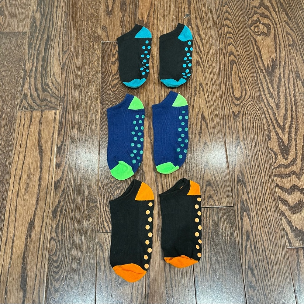 3 Pairs Grip Ankle Socks, Big Boy OS